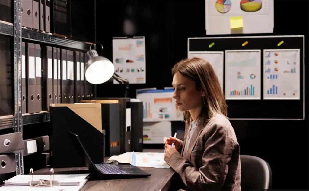 diretora da biank contabilidade nos bastidores do escritório de terceirização contábil